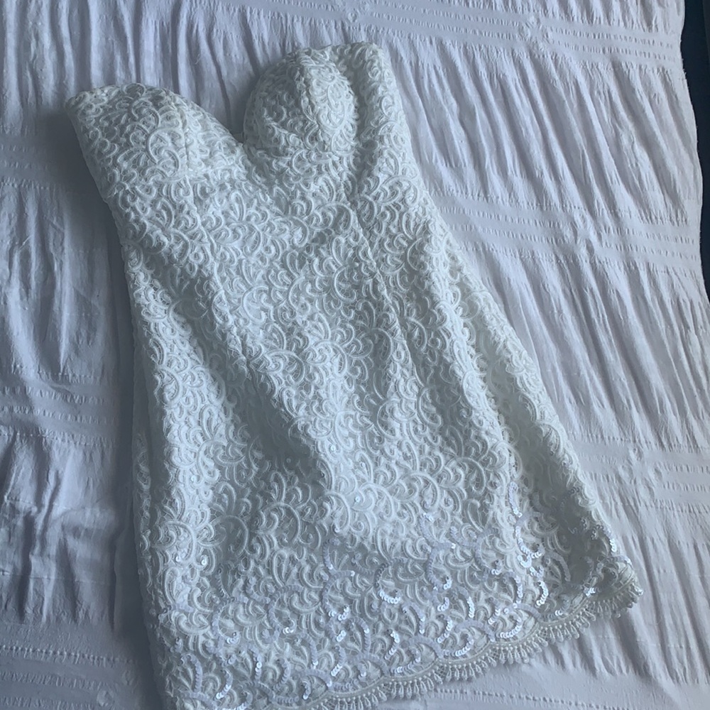 Cache White Lace Dress - Gem